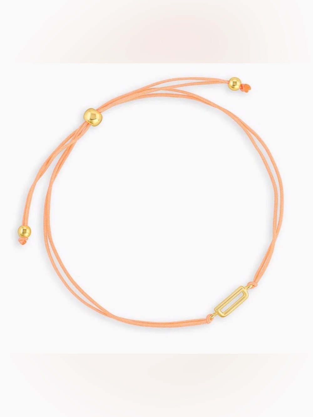 gorjana Orange Cord Bracelet Gold-Tone NWT